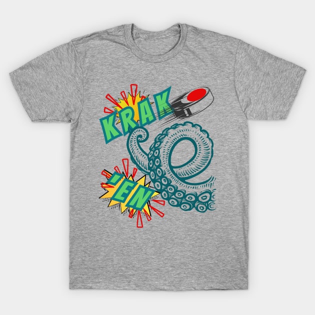 Krak 'En! Tentacle and Biscuit Hockey Style T-Shirt by SwagOMart